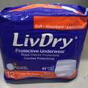 LivDry Adult XXL Incontinence Underwear, Extra Comfort Absorbency, Leak Protection, XX-Large, 48-Pack