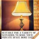 Glooglitter Set of 2 Bell Lamp Shade 6.25" x 8" Top 11" x 16" Bottom 12" High (Spider) Rectangle Cut Square Replacement Vintage Silk Lampshade for Table Floor Living Room Bedroom (Eggshell)