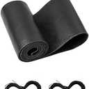 BELINOUS Leather Steering Wheel Cover Lace Up, Stitch on Steering Wheel Wrap, Universal Fit 13-20 Inch Car Truck Pickup Boat, A Whole Piece of Cowhide, DIY w/Needle Thread (Size XXXL5, Black)