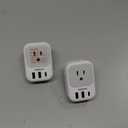 2 Pack European Plug Adapter USB C, TESSAN US to Europe Adapter 4 Outlets 3 USB Charger, Type C International Power Adaptor to Italy Spain France Portugal Iceland Germany, Europe Travel Essentials