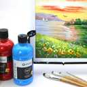 Artecho 12 Colors Large Bulk Acrylic Paint Set (500ml/17oz) Bottles, Craft Paint for Canvas, Rocks, Wood, Fabric, Ceramic, Non-Toxic
