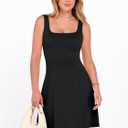 ANRABESS Women Summer Sleeveless Square Neck Cocktail Dress 2026 A-Line Casual Formal Beach Vacation Party Mini Dress