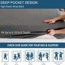 Queen Mattress Protector Waterproof - Ultrasonic Noiseless Mattress Pad with Reinforced TPU Backing, Breathable Bed Cover Fit 6"-18" Deep Pocket for Potty Training, Pets & Night Sweats, Gray