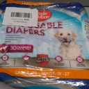 Simple Solution Disposable Dog Diapers, Female Dog Diapers, Puppy Potty Training, Incontinence and Heat Cycle Protection, Large Diapers for Dogs, 18-27 Inch Waist, 30 Count