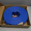 2 inches x 100 FT Heavy-Duty PVC Swimming Pool Backwash Hose, Reinforced Discharge Hose with Clamp for Swimming Pools, Blue