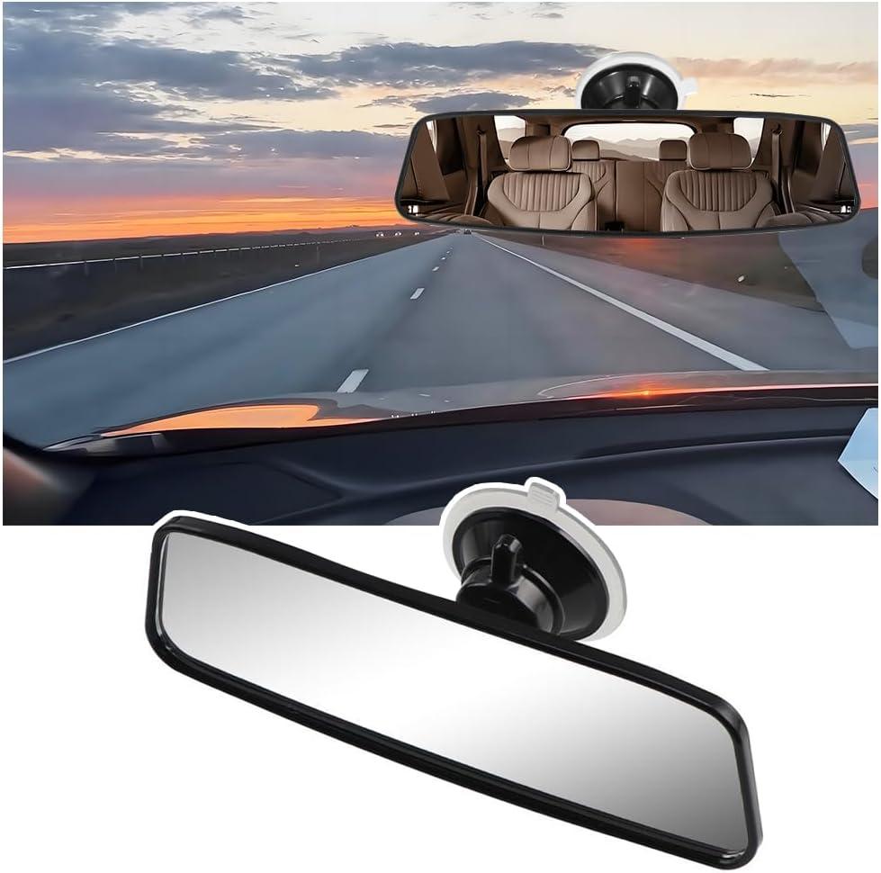 Car Rear View Mirror,HD 360 Rotatable Car Rearview Mirror for Observing Vehicles and Children,Suction Cup Universal Replacement Rear View Mirror for Most Cars,Trucks,SUVs