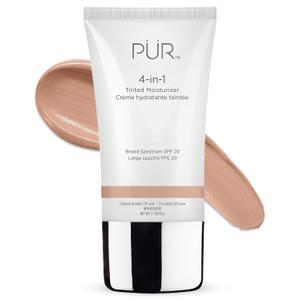 PR Beauty 4-in-1 Tinted Moisturizer With SPF 20 - Hydrating Face Moisturizer, Primer, & Foundation With Shea Butter, Aloe Vera & Vitamin B3 - Vegan Friendly - Free of Paraben, Gluten & BPA (Bone)