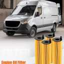 Engine Oil Filter Fit for Mercedes-Benz Sprinter 2500 3500 3500XD 2023 2024, with Gasket Replacement A6541801100 6541801100, 4pack