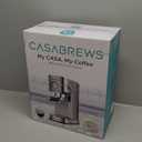 CASABREWS CM5418 Espresso Machine 20 Bar, Compact Espresso Maker with Steam Milk Frother, Stainless Steel Coffee Machine with 34oz Removable Water Tank for Cappuccino, Small Latte Machine, Silver