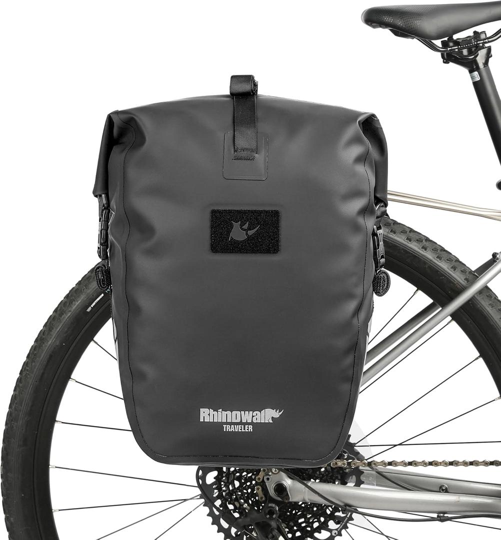 Rhinowalk Bike Pannier Bag 20L Waterproof Bicycle Bag Motor Pannier Backpack Shoulder Bag Laptop Pannier Travel Bag Professional Cycling Accessories (1 PCS)