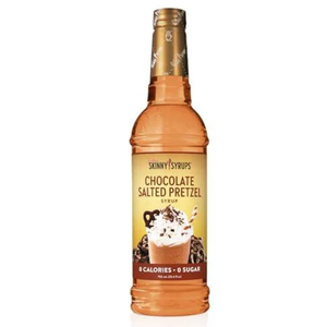 Jordan's Skinny Mixes Syrups Sugar Free Coffee Syrup, Chocolate Covered Pretzel Syrup Flavor, Zero Calorie Flavoring for Latte, Protein Shake, Cocktail & More, Gluten Free, Keto Friendly, 25.4 Fl Oz, Pack Of 9