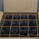 Libbey Premiere Cobalt Iced Tea Glasses, Stylish Cobalt Blue Drinking Glasses Set of 12, Dishwasher Safe Stemmed Water Goblets for Parties and More