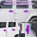 E-cowlboy Door Handle Cover Inserts+Tailgate Handle Cover+Recess Guard for 2007-2018 Jeep Wrangler JK JKU Sports Sahara Freedom Rubicon Unlimited Exterior Accessories (Purple 15PCS)