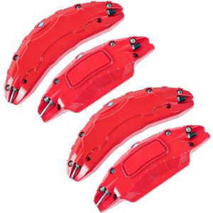 Caliper Covers for Tesla model 3 18" (235/45) 19" (235/40), 18in 19in Wheel Hub Front and Rear Brake Caliper Covers Compatible with Tesla Model 3 2016-2023 (Red)