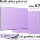 Rotary Cutter Set lavender - Quilting Kit incl. 45mm Rotary Cutter, 5 Replacement Blades, A2 Cutting Mat, Acrylic Ruler and Craft Clips - Ideal for Crafting, Sewing, Patchworking, Crochet & Knitting
