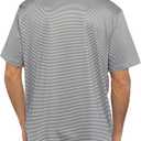 Vantage Apparel Men's Collegiate Premium Moisture Wicking Stretch Fit Striped Polo (Gray, XXL)