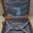 Carry On Suitcase Hardside Built In TSA Lock & USB Port Silent Double Spinner Wheels Maximum Underseat Carry-On Bag For American & United Approved Airlines( 18x14x8" ,Cream/Tan )
