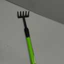 Telescopic Garden Rake, 27-40" Adjustable Hand Rake with 5 Metal Tines