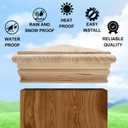 Geetery 16 Pcs 4 x 4 Wood Newel Post Cap Fence Post Cap for Fence Topper Top Resistant Decking Caps for Outdoor Fences, Mailboxes and Decks (Cedar Wood)