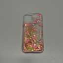 Glitter Liquid Phone Case Compatible with iPhone 15 Pro, Cute Women Girly Bling Shiny Sparkle That Move Slim Thin Protective Phone Cases for iPhone 15 Pro (Flamingo-15P)