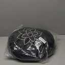 Mindful & Modern Large Meditation Cushion for Zafu Yoga - Meditation Pillow for Sitting on the Floor - Buckwheat Hull Filled Yoga Cushion with Removable, Washable 100% Cotton Cover and Carry Handle (Round - Black)