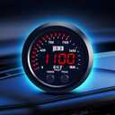 Exhaust Gas Temperature EGT Gauge Kit 21/16in 52mm Ultra Thin 01800 Red LED with Sensor and Dashboard Pod