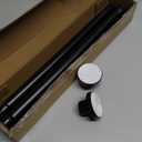 Ausemku Shower Curtain Rod 32-80 Inch Adjustable - 1 Inch Diameter Heavy Duty No drill Spring Tension Shower Rod, Non-Slip Rustproof Telescopic Rod for Bathroom, Black