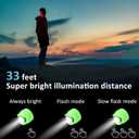 3 x RAHAN 2pcs Rechargeable Headlights for Shoe Charm Accessories,Flashlights Attachment for Shoe, LED Clogs Light with 3 Light Modes for Dog Walking, Camping, Running, Suitable for Adults Kids, Green