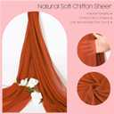 Wedding Arch Draping Fabric, 6.7 Yards Caramel Sheer Curtains Wedding Decorations for Ceremony, Caramel Chiffon Draping Fabric 29" x 20ft Backdrop