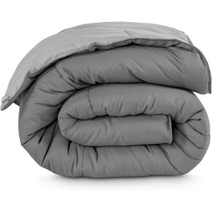 Bare Home Comforter - Reversible Colors - Goose Down Alternative - Ultra-Soft - Premium 1800 Series - All Season Warmth - Bedding Comforter (Twin/Twin XL, Grey/Light Grey)