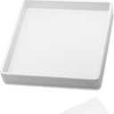 Small Square Serving Tray (5.9 inch), Durable White Tray for Desserts & Organization, Lightweight for Coffee, Drinks, Party, Seasoning, Perfume and Display. (5.9" x 5.9" x 0.8")