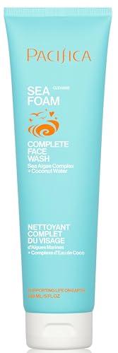 Pacifica Beauty Sea Foam Face Cleanser, Daily Gentle Foaming Face Wash, With Coconut Water + Sea Algae Complex, Removes Makeup, For Combination and Oily Skin, Vegan and Cruelty Free, Clean Skin Care, 5 fl Oz