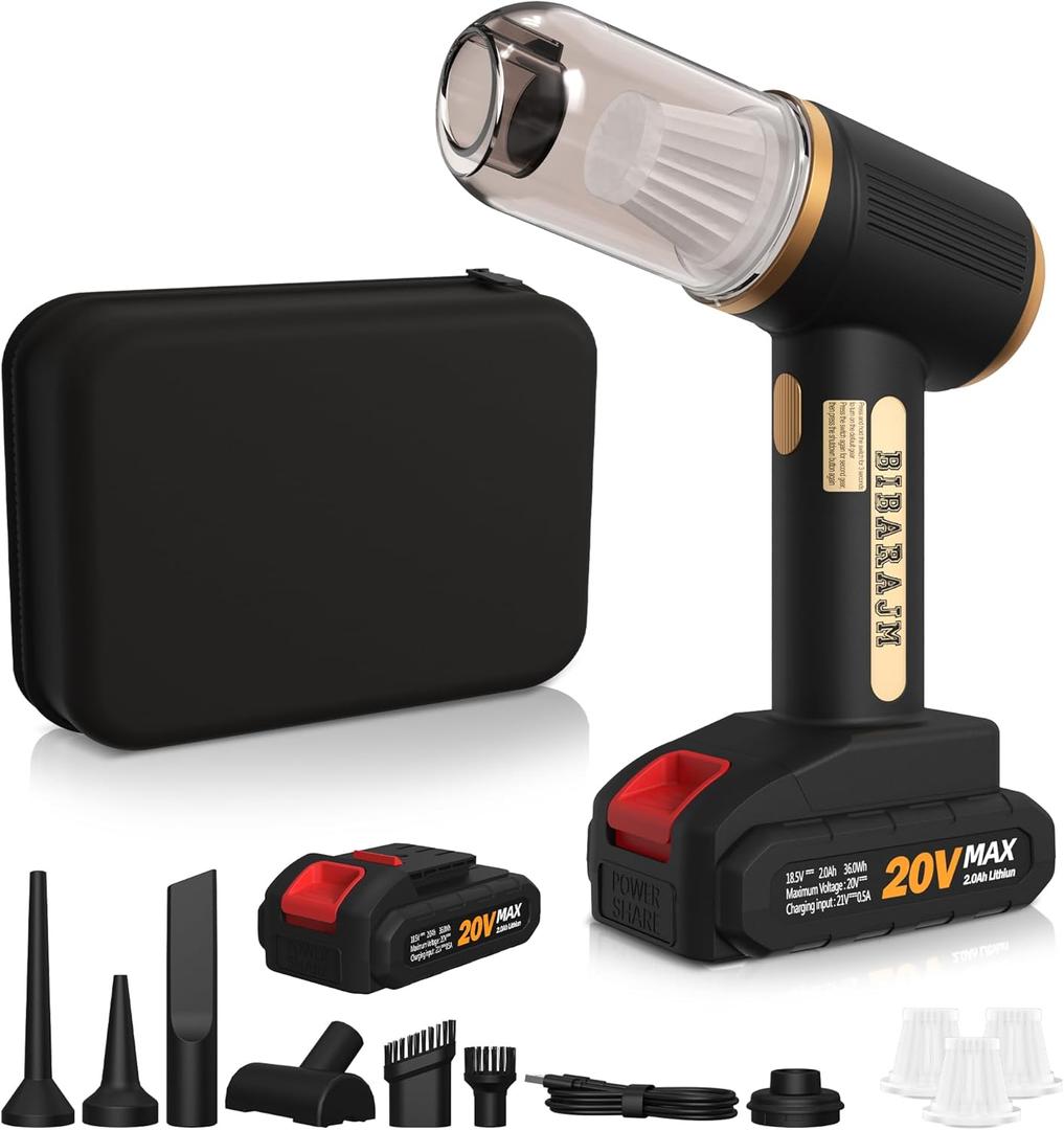 Portable 4 in 1 Vacuum Cleaner and Air Duster - 21000Pa Handheld Car Vacuum With 180W Super Fast Charging and Multi-Nozzle for Car, Home, Office, Pet