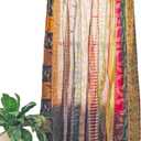 Rajbhoomi Assorted Sari Colorful Curtains Light-Filtering Boho Curtains, Bed Canopy Panel, Tapestry or Window Treatment Multi Color (84 X 43 Inches)