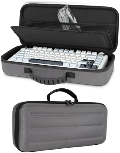 XINGFUDAO 75% Keyboard Case,Hard Carrying EVA Case for Aula F75 Wireless Mechanical Keyboard,Compatible with ASUS ROG Azoth 75% Wireless DIY Custom Gaming Keyboard