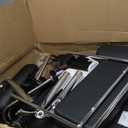 COMHOMA Big and Tall Office Chair, High Back Leather Gaming Chair with Footrest, Executive Ergonomic Office Chair with Pocket Spring Lumbar Support and with Outward Fixed Soft Armrests (Deep Black)