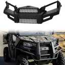Front Fascia for Polaris Ranger Midsize 570 500 ETX EV 2016-2022 Accessories, Black Combined Front Lower Mesh Grille Bumper Brush Guard for Ranger Mid Size 570 500, Replace #5451005-070