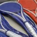4 Pcs Tennis Rackets for Adult Recreational 4 Players 27" Tennis Racquet Lightweight Tennis Racket with 3 Tennis Balls for Training Beginners with Overgrips Carry Bag (mainly red and blue)