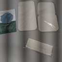 3PCS Water Absorbing Diatomaceous Earth Tray for Sink, Fast Drying Soap & Toothbrush Holders for Bathroom Counter, 1 Stone Tray, 2 Stone Coasters (White-no Pattern)