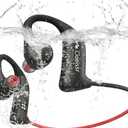 IPX8 Waterproof Swimming Earbuds, 32GB Headphones Underwater with MP3 Player & Bluetooth, HiFi Sound & Noise-Cancelling in-Ear Design for Swimming, Running & Cycling, Black (S36)