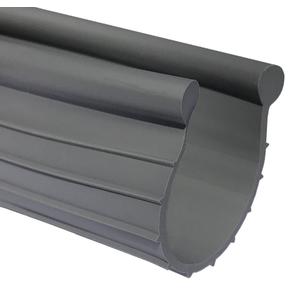 Garage Door Weather Seal - Bottom Seal Bead Type - Grey Vinyl (20')