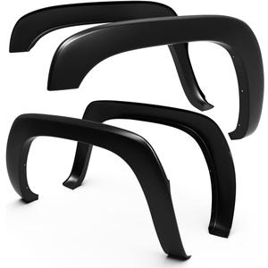 Tyger Auto Fender Flare Compatible with 1999-2006 Chevy Silverado GMC Sierra 1500 2500 3500HD; 2007 Classic Fleetside, Fine-Textured Black Paintable Factory Style 4pc | TG-FF6C4218