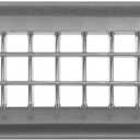 Repa Market 17" x 3" Inch Air Exhaust Grille for Round Ducts - 2 Adjustable Louvre Blades - Galvanized Air Supply Vent Cover - Side Fit Round Surface Canal Ducting from 6.30" to 15.74" Inches