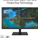 ASUS VA27DQSB 27 Monitor, 1080P Full HD, 75Hz, IPS, Adaptive-Sync, Eye Care, HDMI DisplayPort VGA USB Hub, Frameless, Ergonomic Design, VESA Wall Mountable,Black