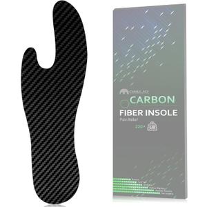 Morton's Extension Carbon Fiber Insole, W 7-7.5, M 6-6.5 | 1 PC Rigid Foot Support Insert for Morton's Toe, Foot Fractures, Turf Toe, Hallux Rigidus, Arthritis