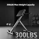Roman Chair Hyperextension Bench Adjustable Back Extension Machine for Glutes, Hamstrings & Lower Back Foldable Multi-Purpose Workout Equipment for Home Gym