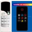 Replacement for Napoleon Fireplace Heater Remote Control W660-0211-SER NEFL42CHS NEFL50CHS NEFL60CHS NEFL74CHS NEFL42CHS-1 NEFL50CHS-1 NEFL60CHS-1 NEFL74CHS-1