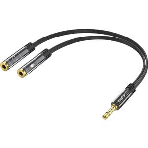 KINGTOP Headset Splitter, 3.5mm Headphone Mic Splitter Cable for Headset with Separate Stereo Audio & Microphone Jacks (Not for Dual Audio Jacks)