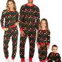 Tipsy Elves Matching Christmas PJs - Classic Lapel Couples Pajama Sets for Men and Women (X-Large, Cookie Cutter (Black))