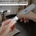 Electric Nail File Drill, Cordless 2000 mAh Rechargeable Nail Filer Electric, Portable Nail Dril Machine Drill for Nails Acrylic Manicure and Thick Toenails Buffer Grinder Care Professional (Silver)